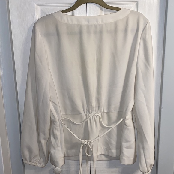 J Crew Long Sleeve Faux Wrap Blouse - Picture 5 of 8